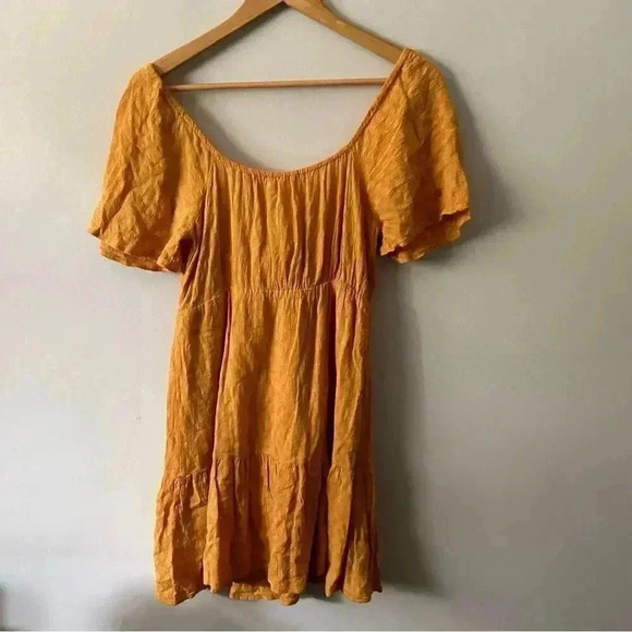 All in favor Nordstrom mustard coloured  dress S boho/festival - Picture 7 of 7